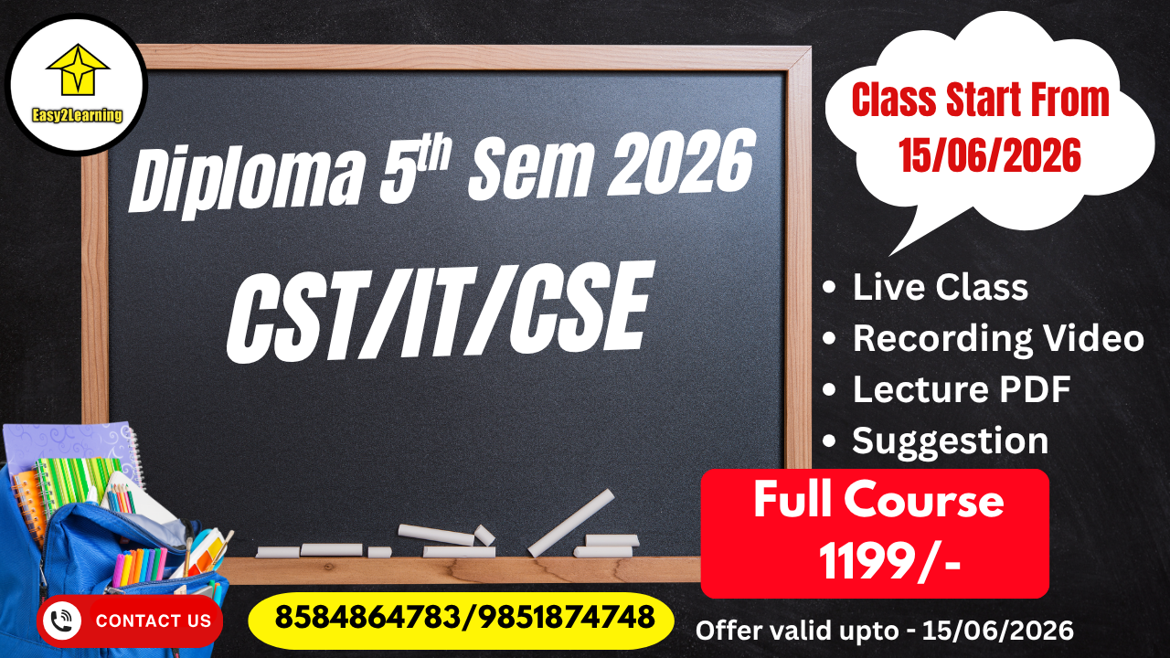 Diploma 5th Sem CST/IT/CSE 2026