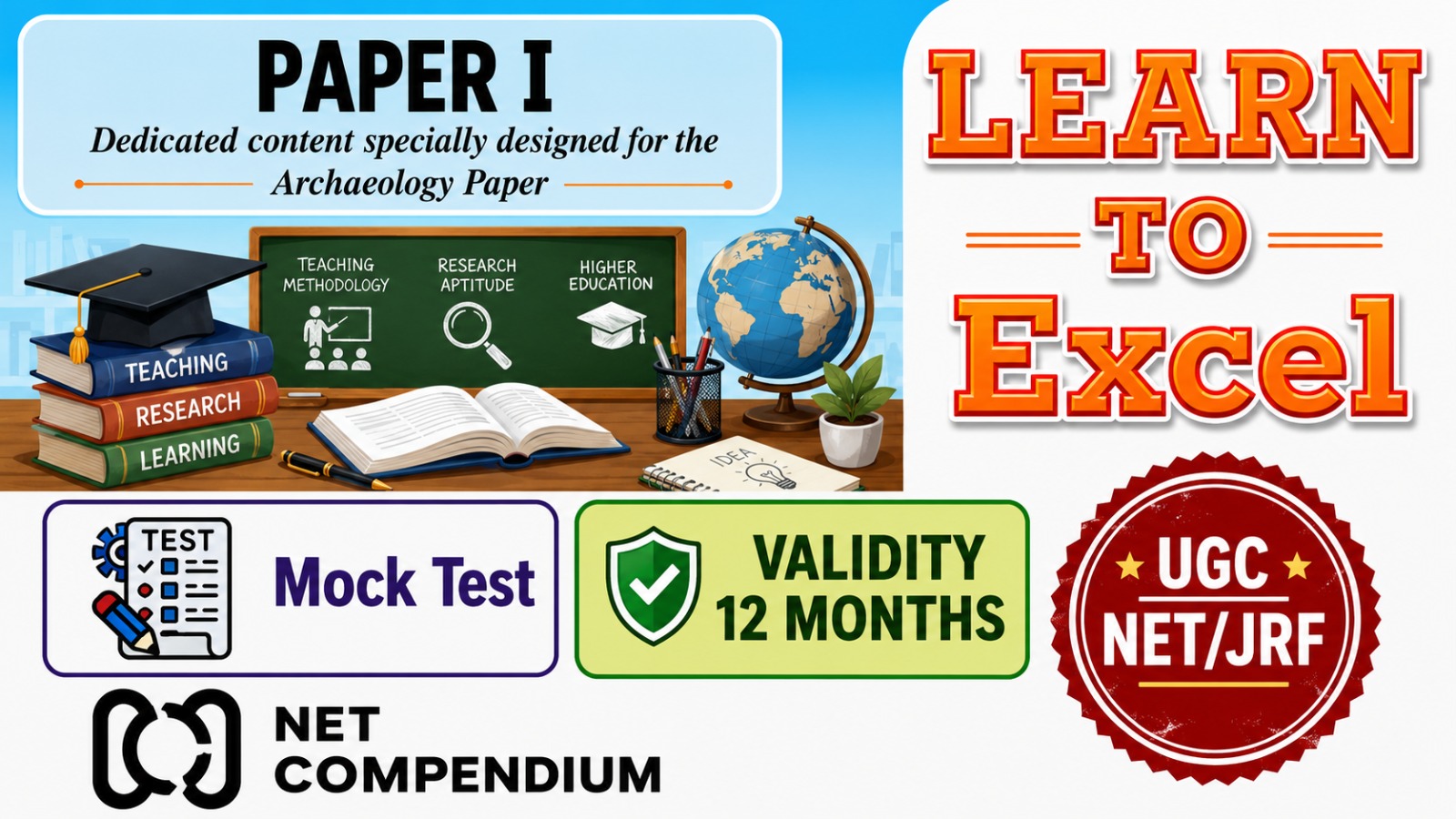 NET PAPER 1  "General Paper on Teaching & Research Aptitude" Mock Tests (60 Mock Tests) 
