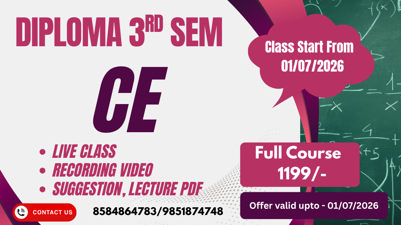 Diploma 3rd Sem CE 2026