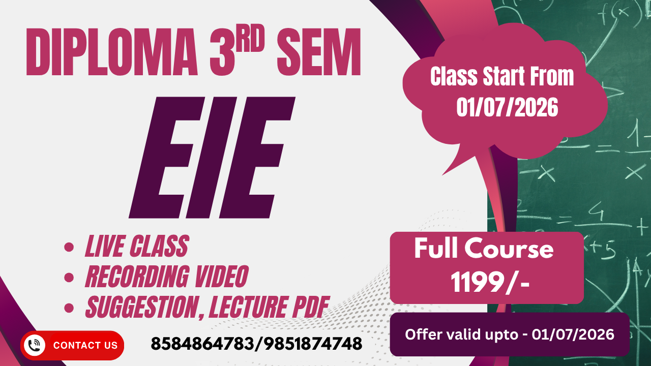 Diploma 3rd Sem EIE 2026