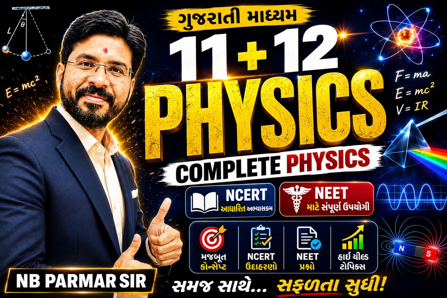 11 + 12 NCERT + NEET Physics by NBSir (Guj. Med)