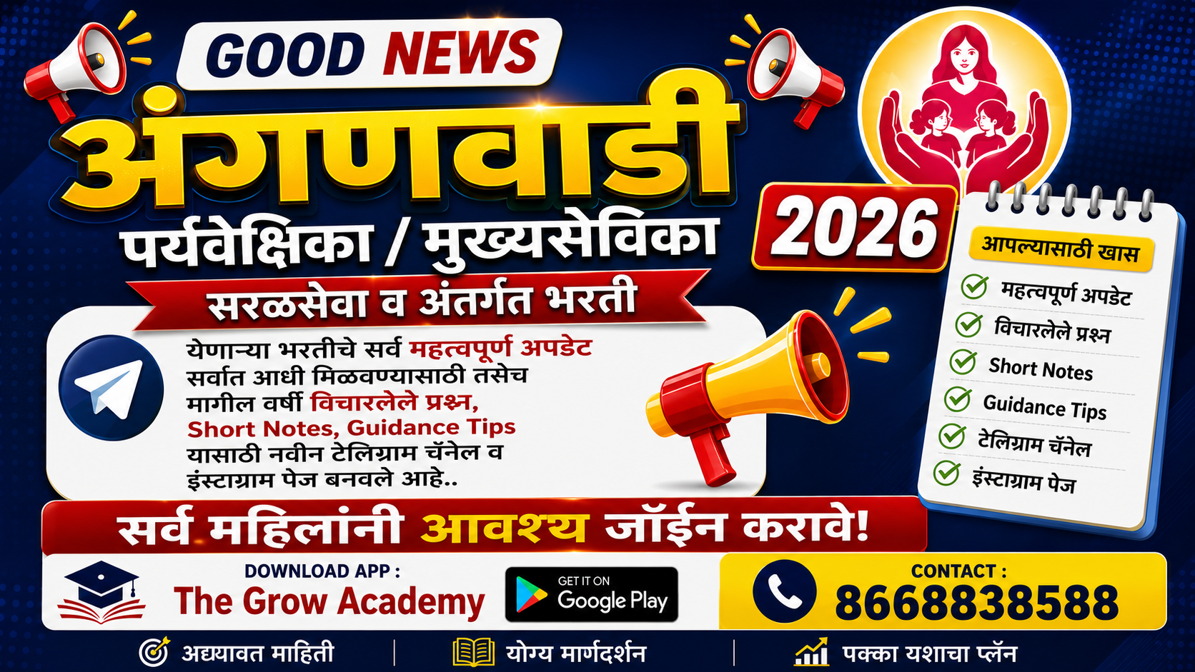 अंगणवाडी पर्यवेक्षिका / मुख्यसेविका Recorded batch 