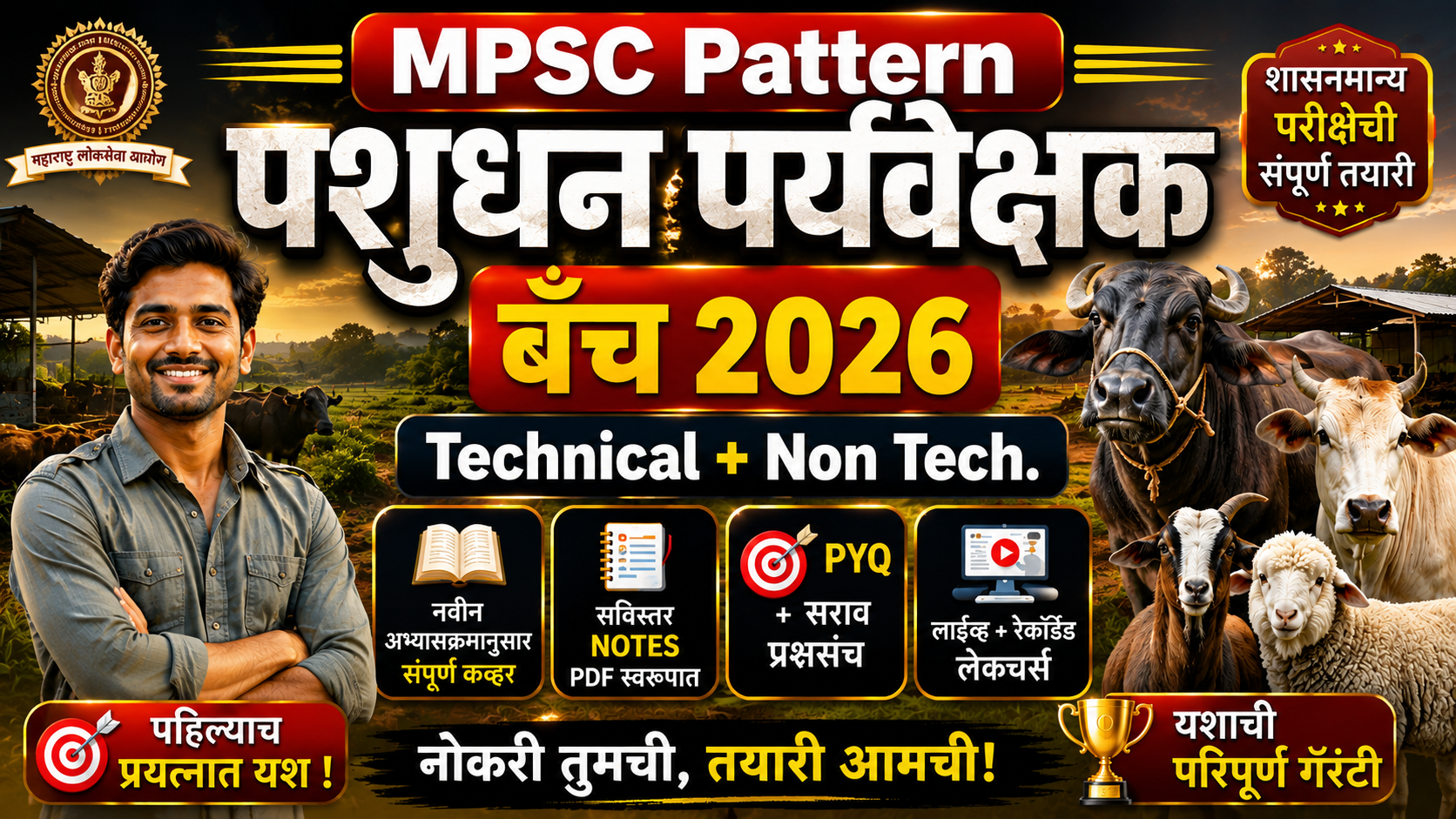 पशुधन पर्यवेक्षक MPSC बॅच 2026
