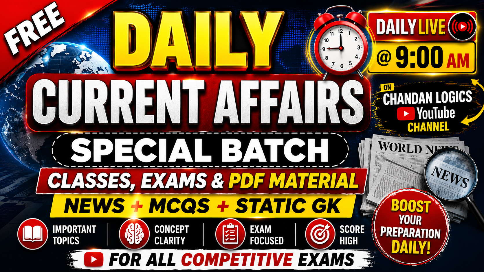 Daily Current Affairs (FREE) | English & Telugu Medium | SSC, Bank, Railway, APPSC, TSPSC, Police & All Competitive Exams