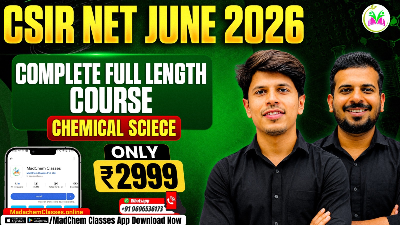 CSIR NET June 2026 Complete Recorded Course – Full Syllabus | Concept to Selection