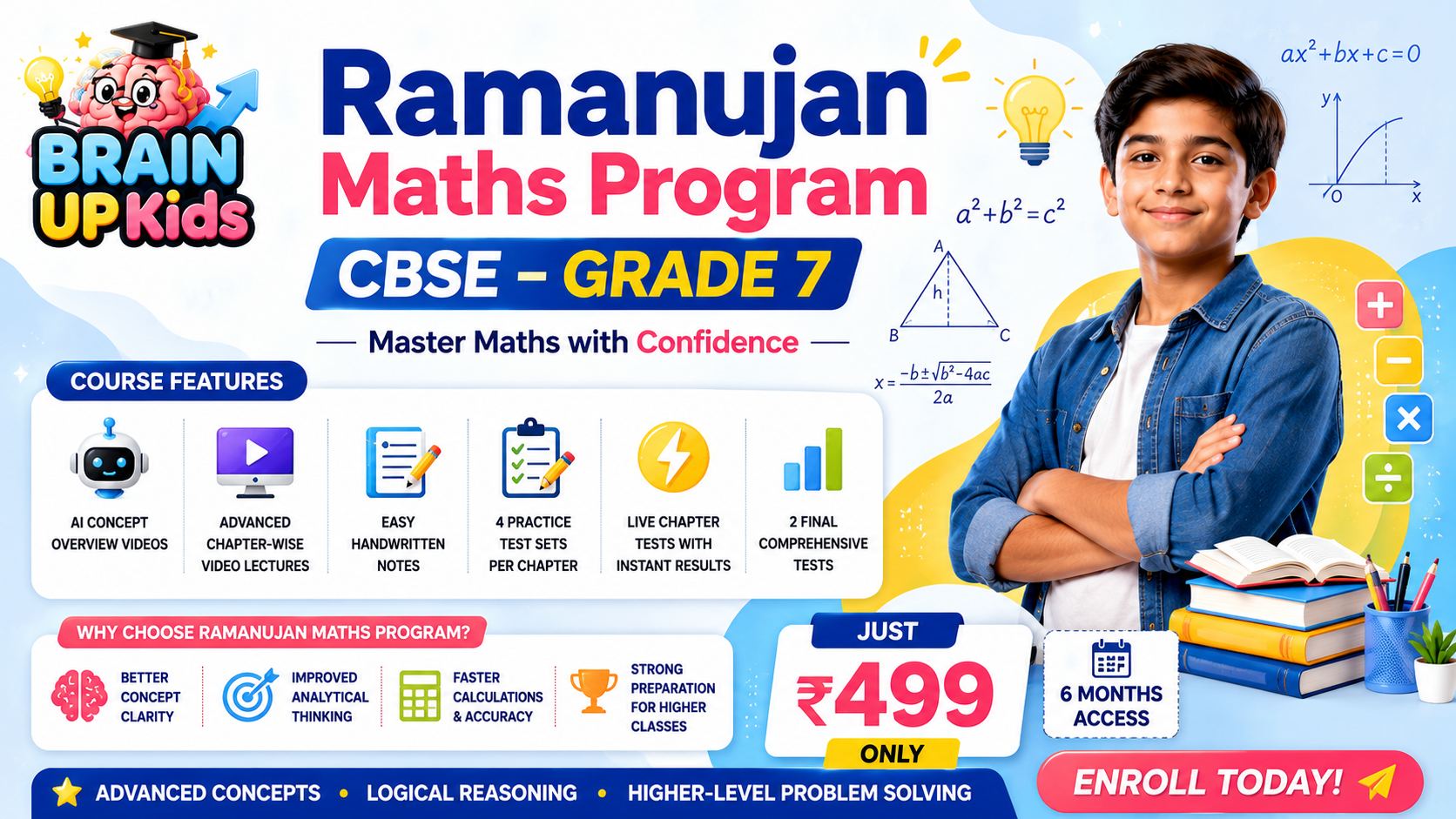 🎓 BrainUp Ramanujan Maths Program CBSE – Grade 7