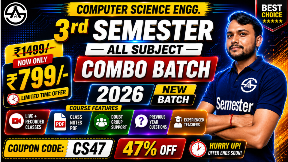 Computer Science Engg. 3rd Semester New Batch 2026