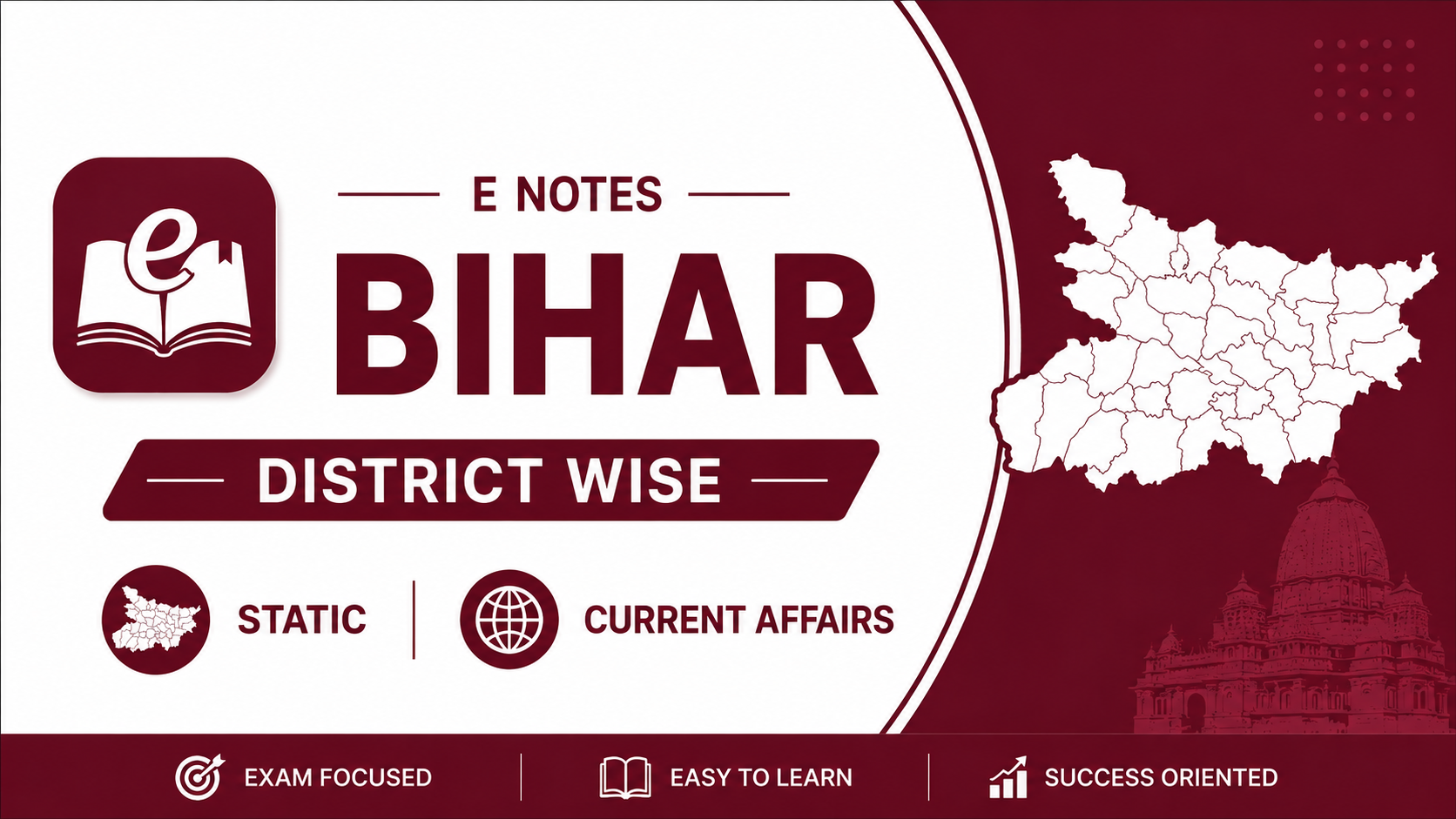 Bihar District Wise E Notes – Static & Current Affairs