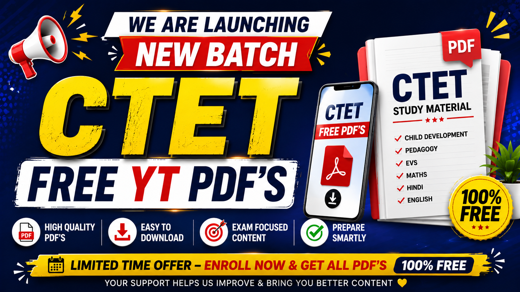 CTET FREE YT PDF'S