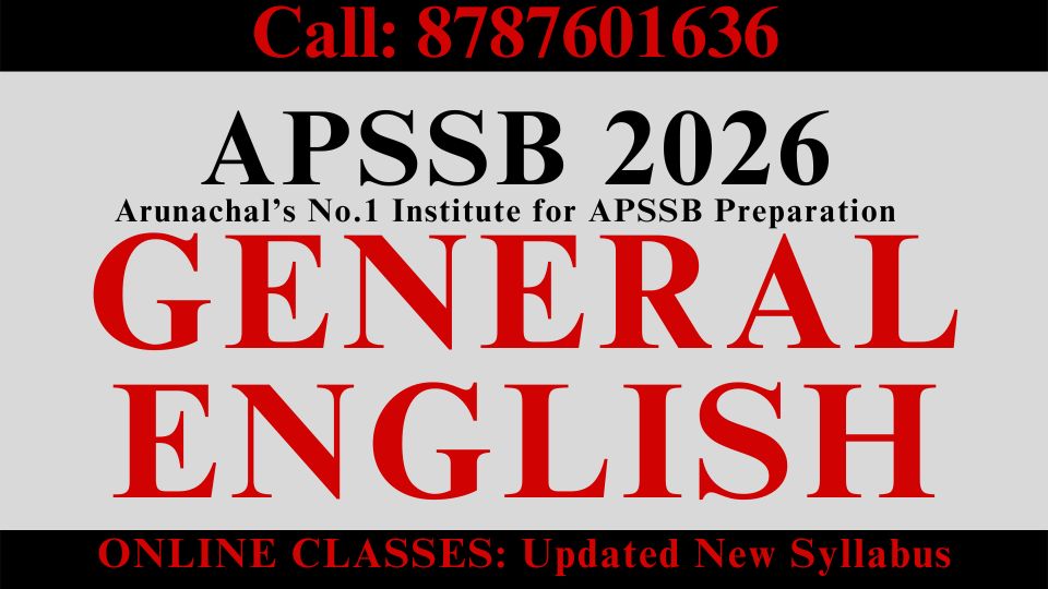 General English for APSSB Exam 2026