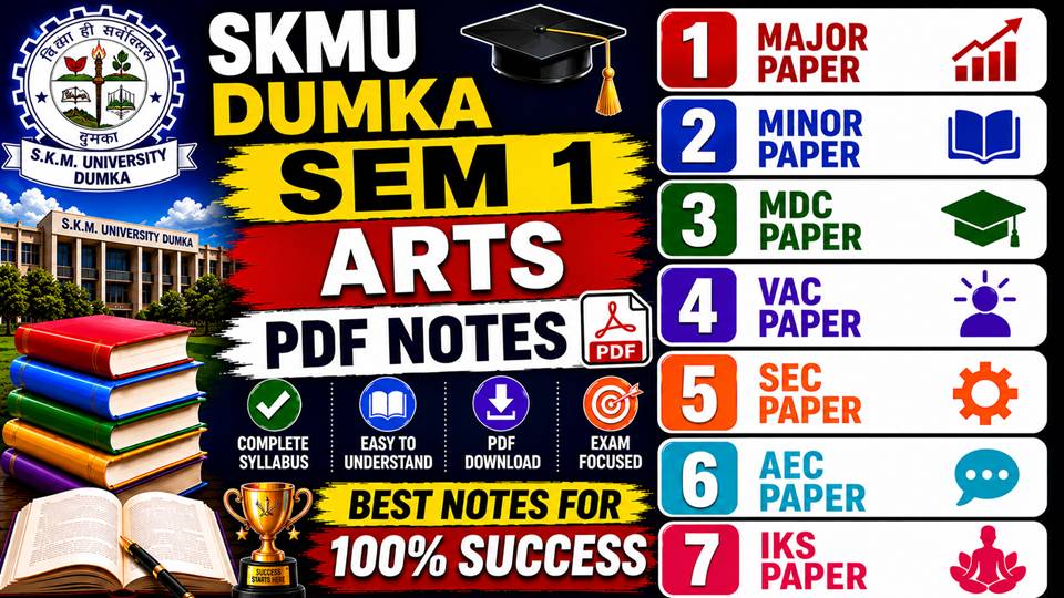 SEM 1 ARTS NOTES SKMU DUMKA 