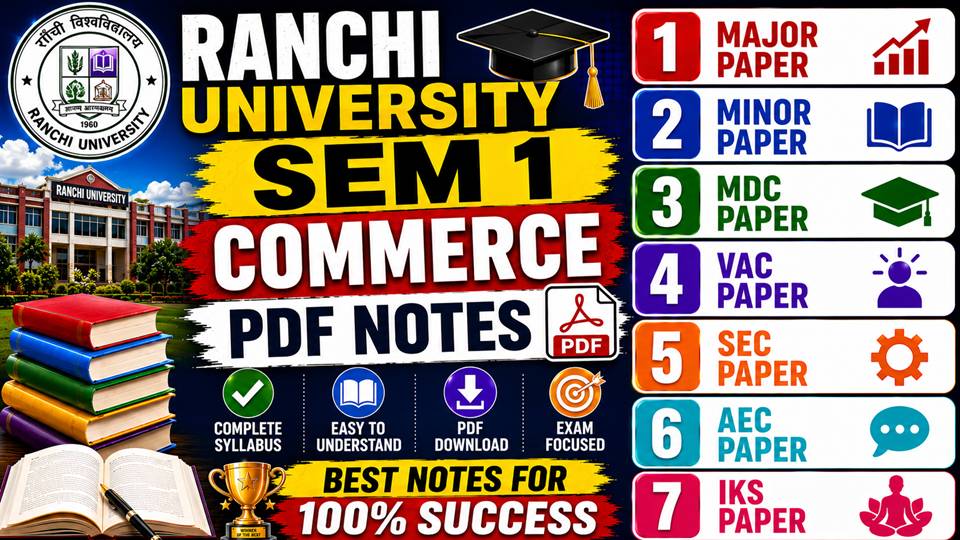 SEM 1 COMMERCE NOTES RANCHI UNIVERSITY