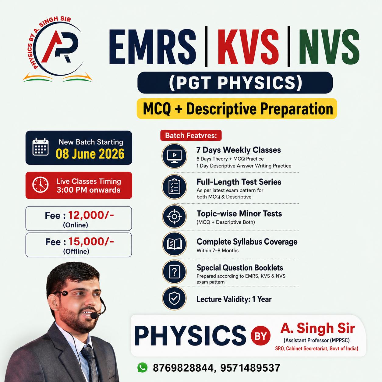 EMRS, KVS, NVS (PGT)