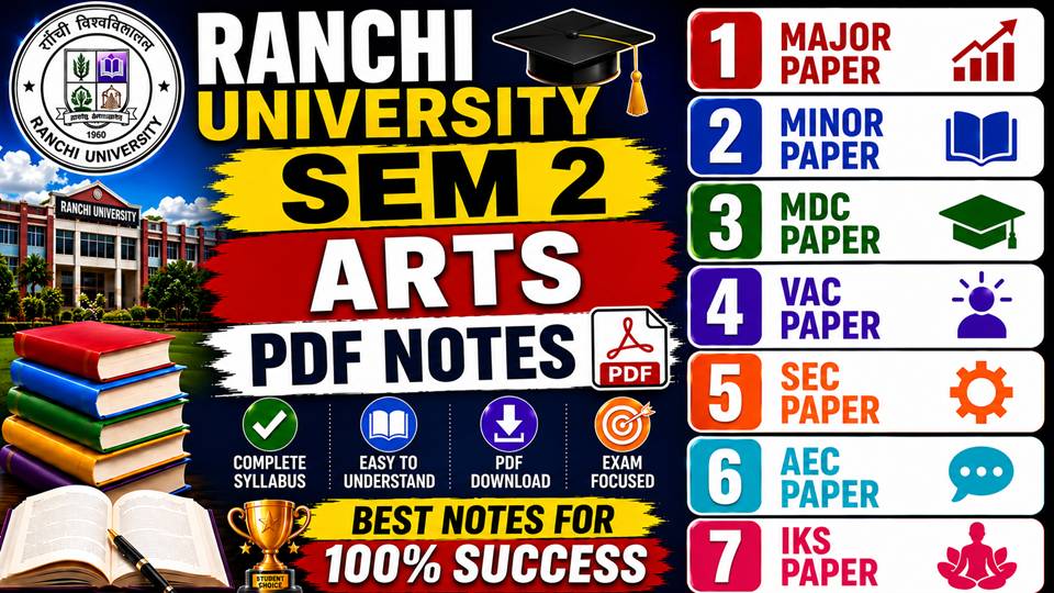 SEM 2 ARTS NOTES RANCHI UNIVERSITY