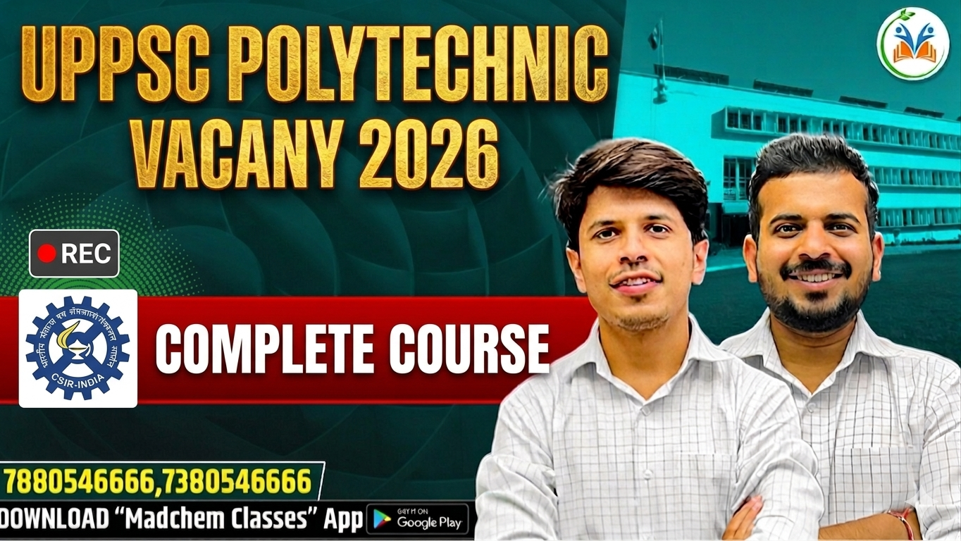 UPPSC Polytechnic PGT Chemistry Vacancy 2026