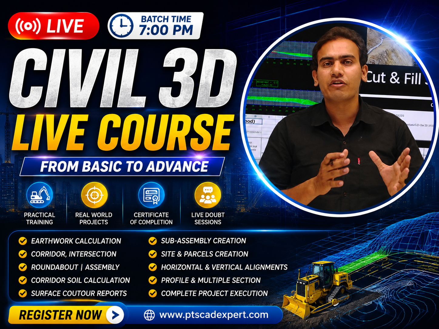 Civil 3D Advance Live Course with Google Earth & Global Mapper