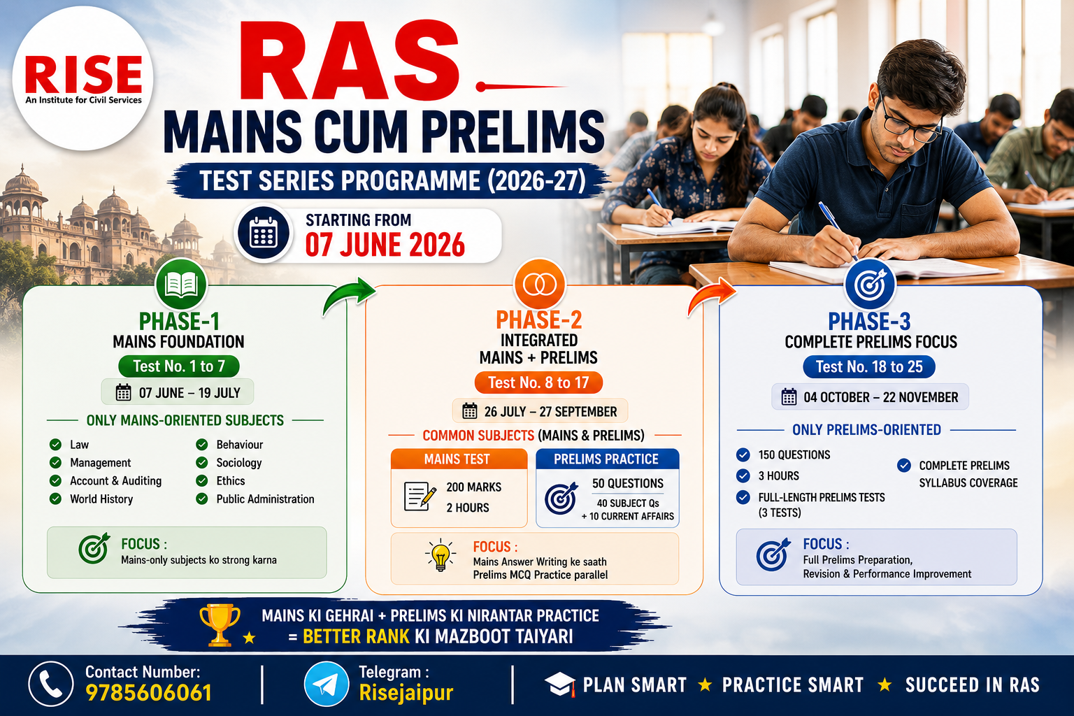 RAS Mains cum Prelims Test Series