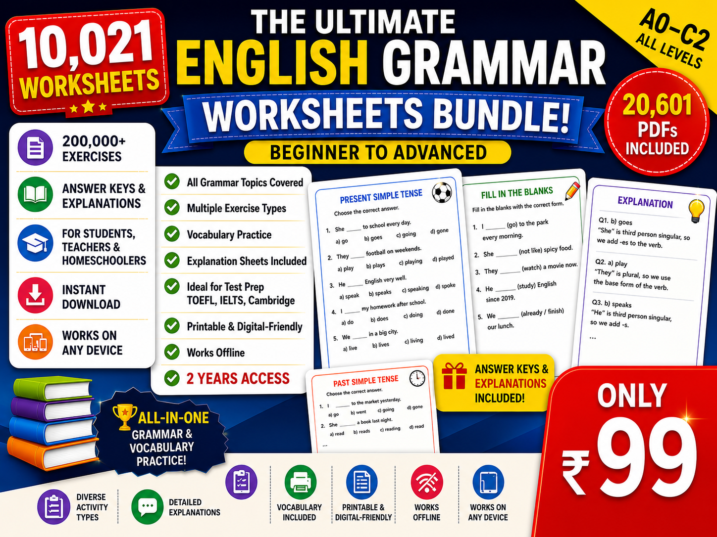 10,000+ English Grammar Worksheets