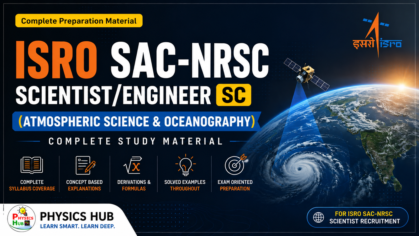 ISRO SAC-NRSC Scientist/Engineer SC (Atmospheric Science & Oceanography) Complete Preparation Material