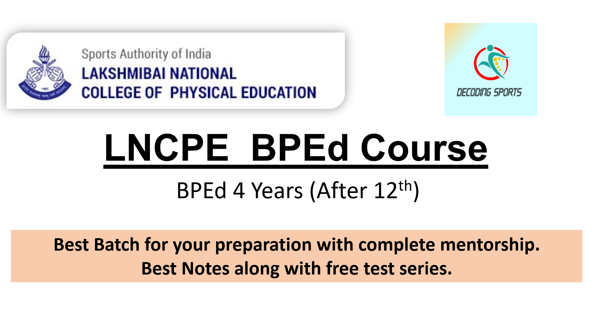 LNCPE BPEd Admission Course 2026-27 