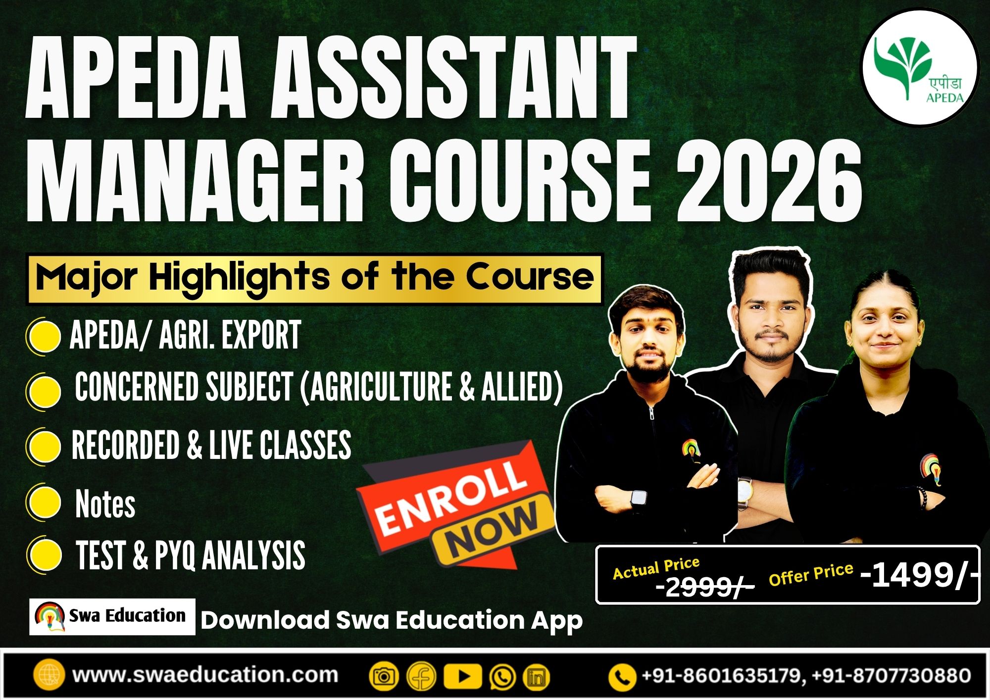 APEDA ASSISTANT MANAGER COURSE 2026