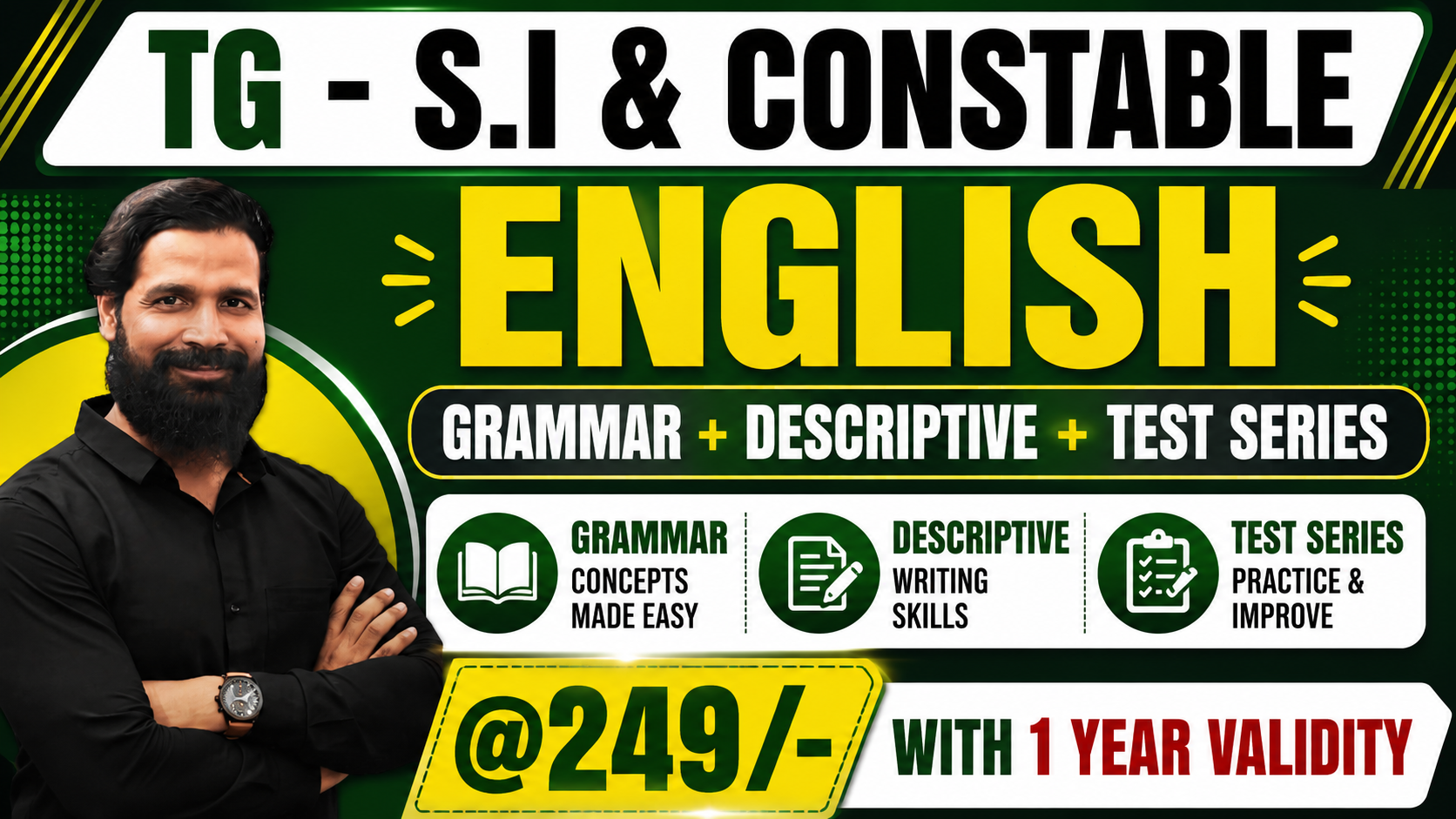 TG - SI - PC English Grammar + Descriptive + Test Series