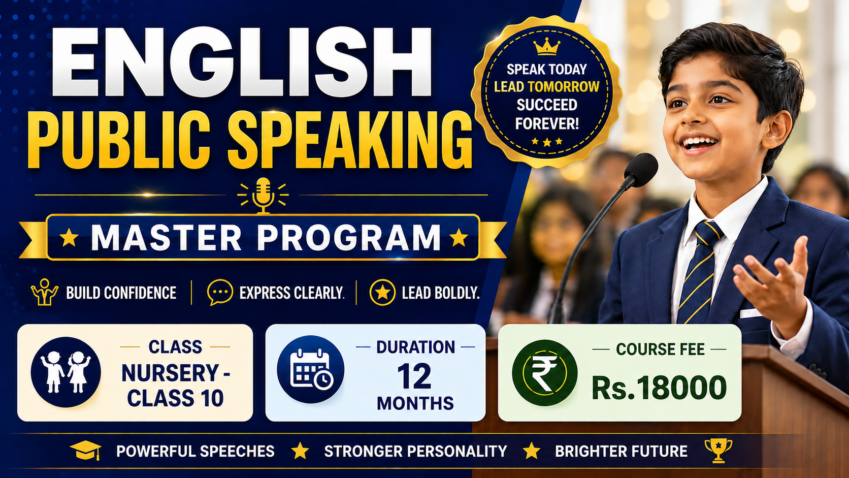 🌟 English Public Speaking – Master Program