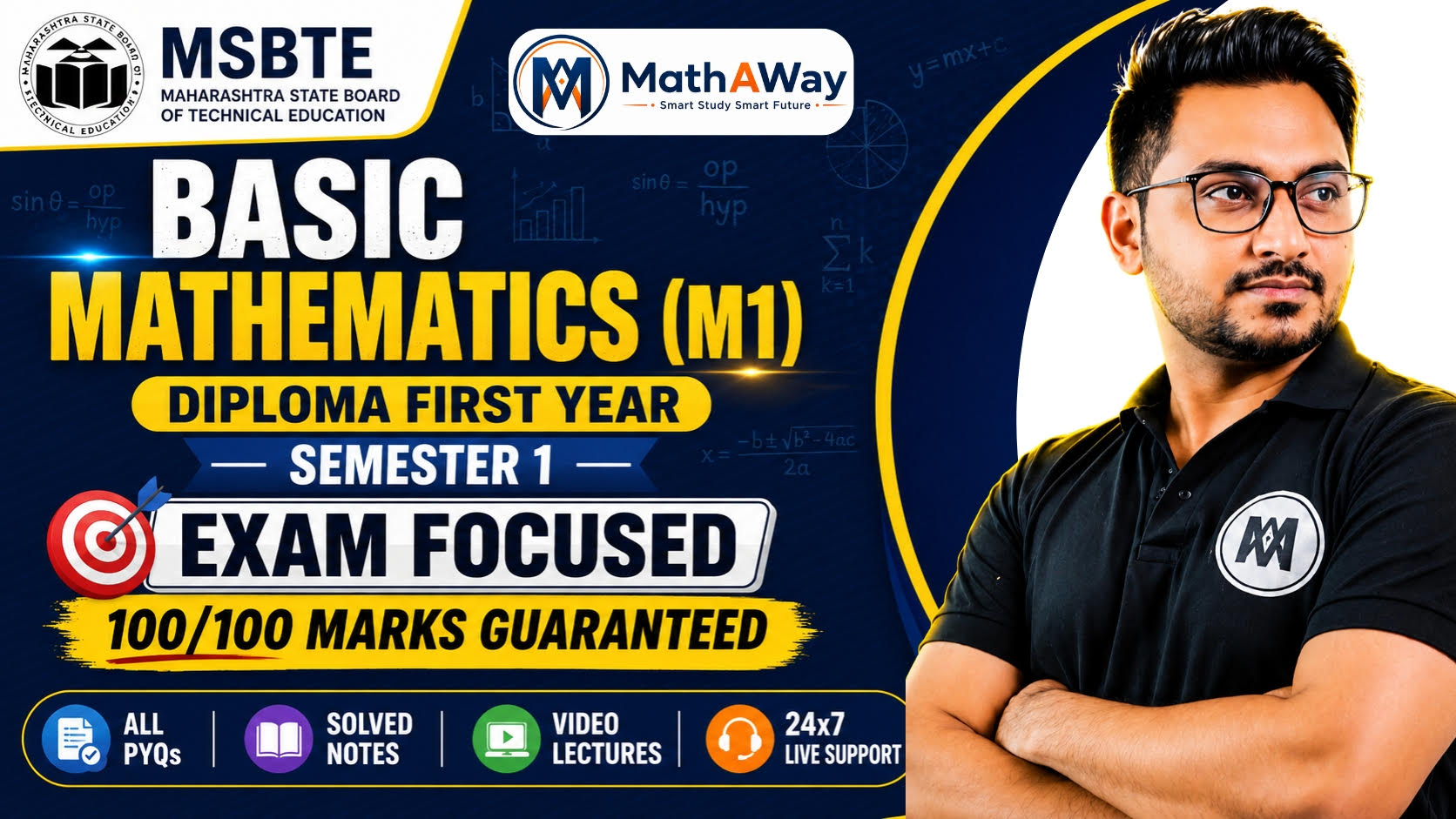 Basic Maths - M1 (Diploma First Year MSBTE) 