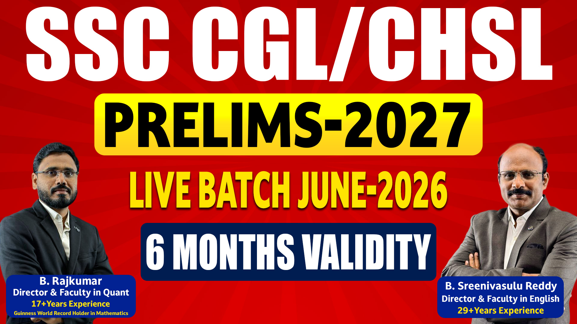 SSC CGL/CHSL LIVE BATCH JUNE - 2026 (6 MONTHS VALIDITY)