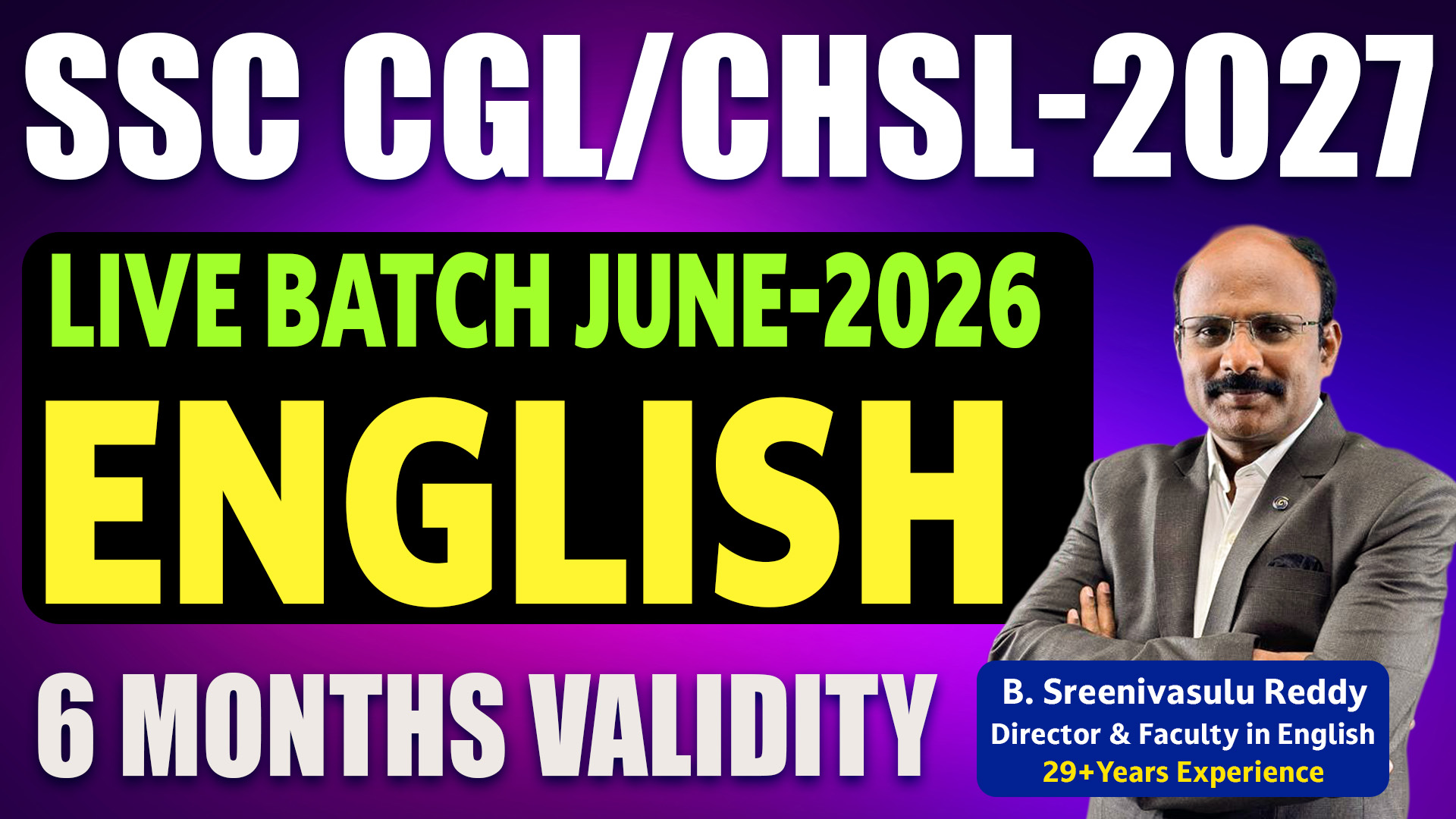 ENGLISH LIVE BATCH JUNE - 2026 (6 MONTHS VALIDITY)