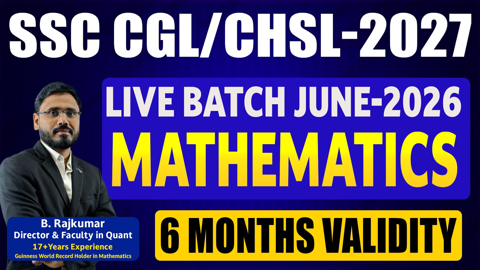 MATHS JUNE SSC LIVE BATCH - 2026 (6 MONTHS VALIDITY)