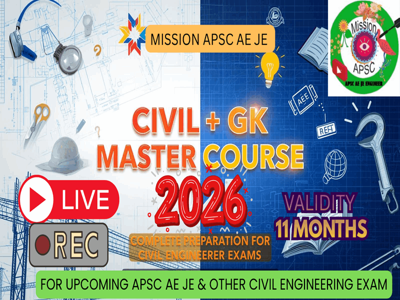 AE/JE Civil Mega Course – 11 Months Validity | Live + Recorded