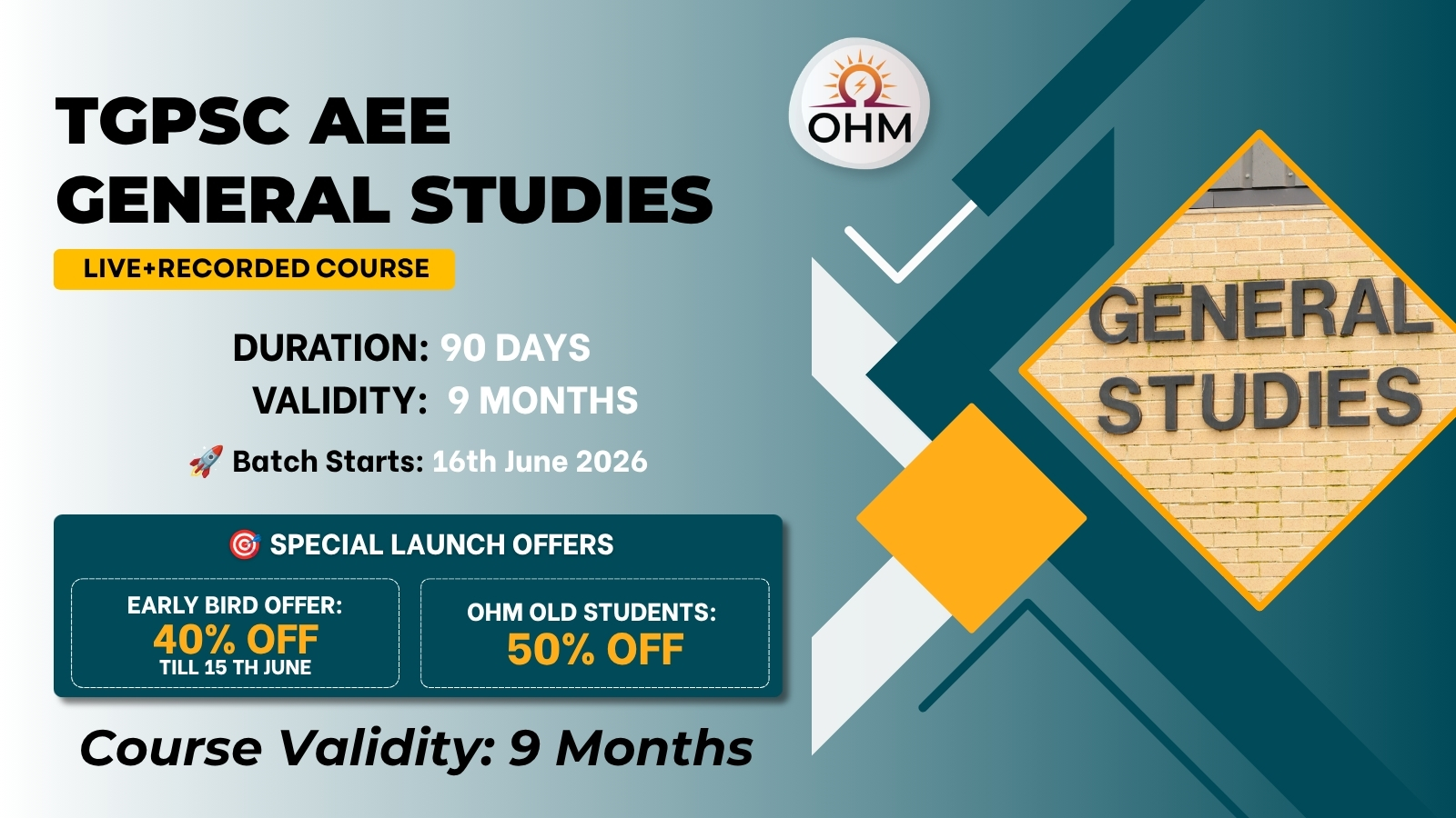 TGPSC GENERAL STUDIES Live+ Recorded course