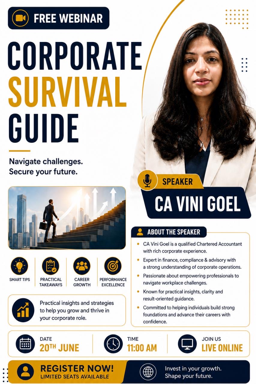 Free Webinar - Your First Corporat Job: A Corporate Survival Guide