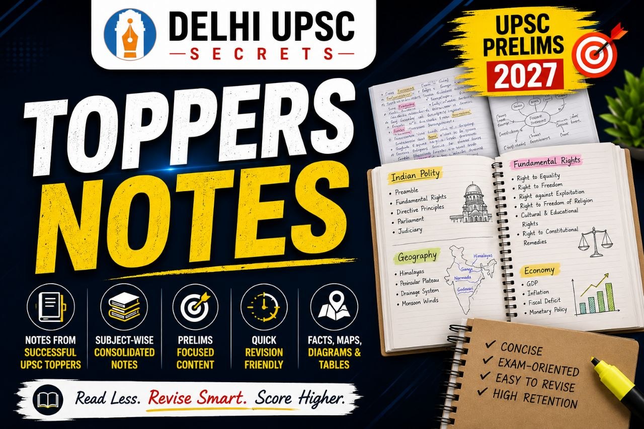 Toppers Notes For Prelims 2027