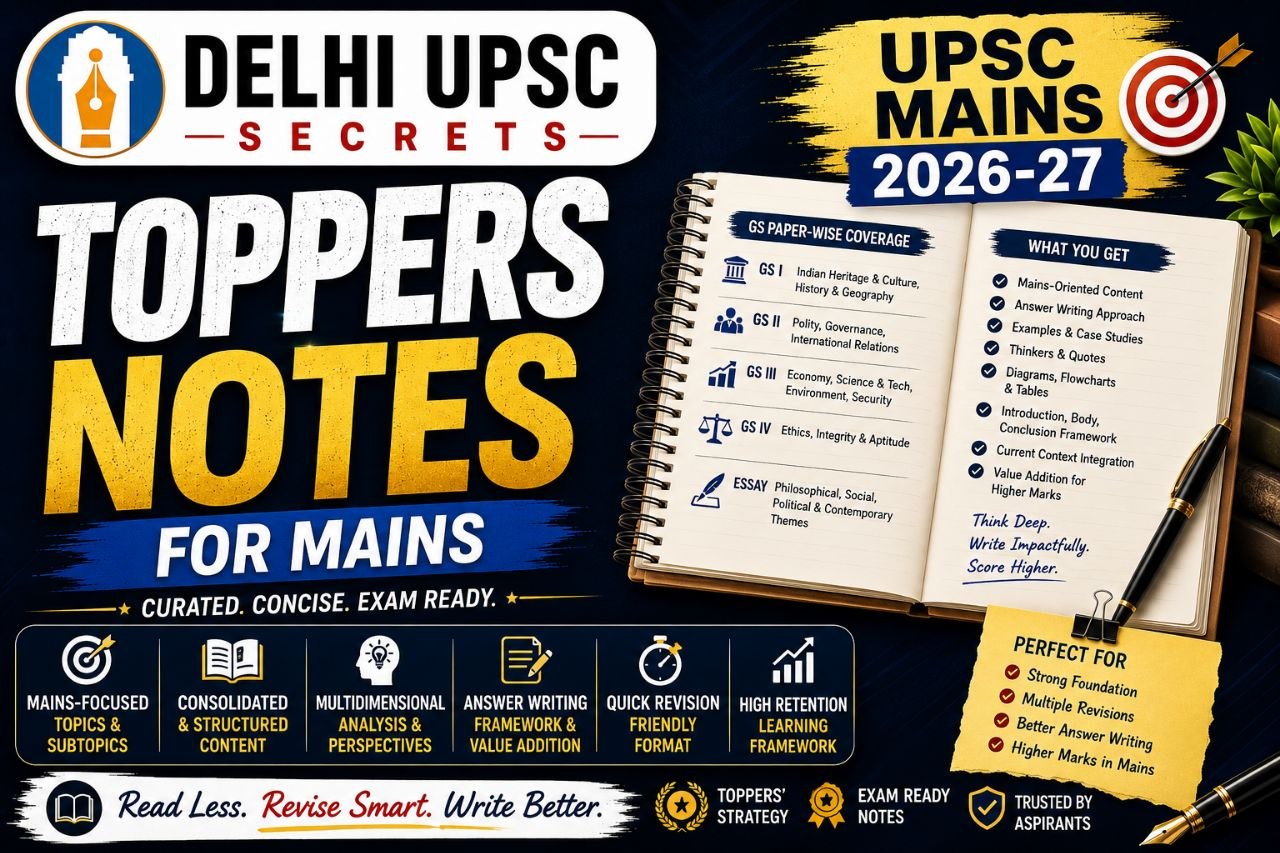 Toppers Notes For Mains 2027