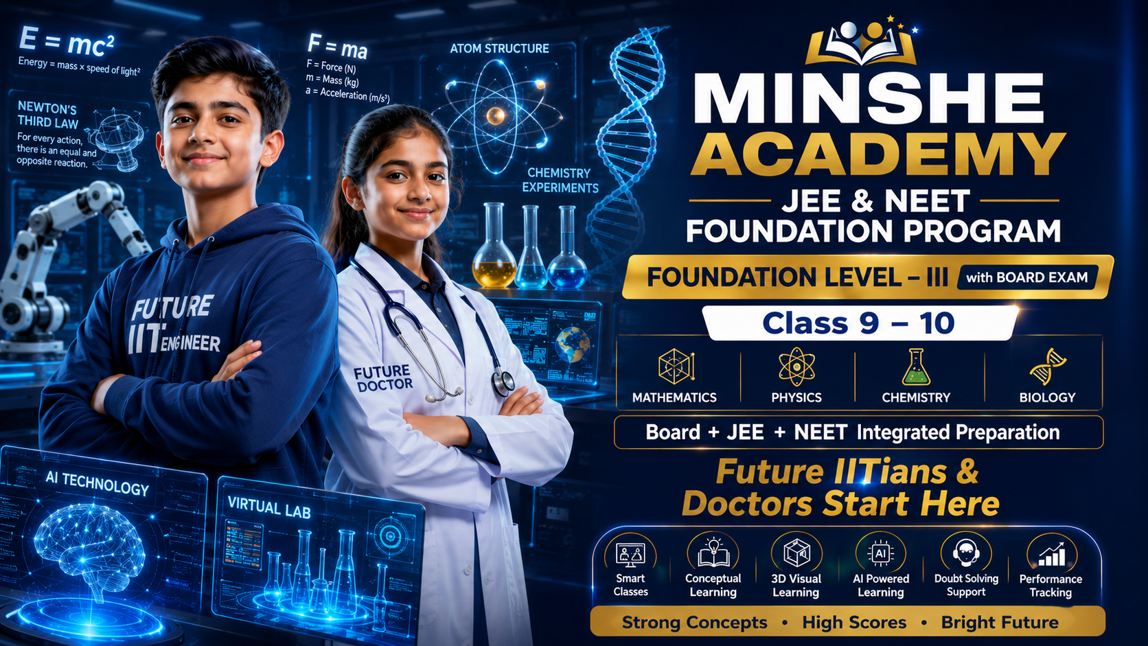 🎓JEE & NEET FOUNDATION ✨Master Program with Board Excellence ✨Class 9 & 10 💰₹3000/Month💰