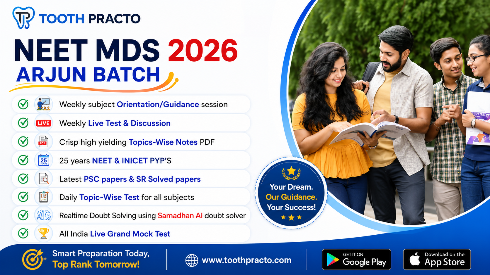 NEET MDS 2026 COURSE (ARJUN BATCH)