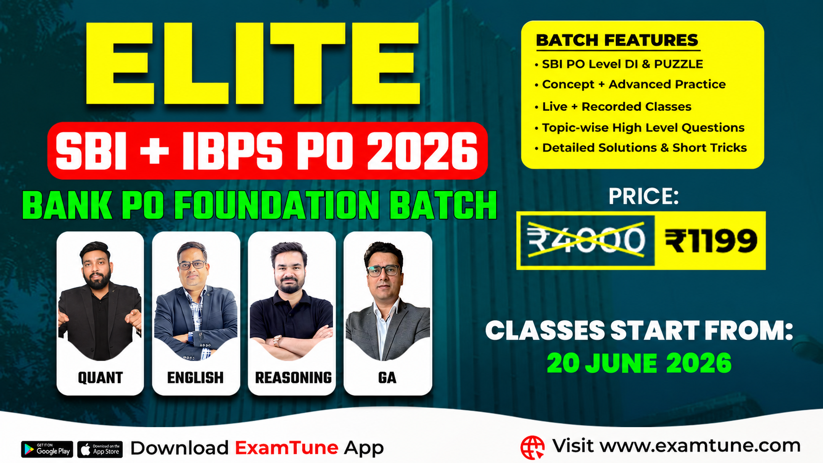 Elite SBI PO & IBPS PO 2026 Batch (Pre + Mains) | Basic to Advanced Level 2026-27 Preparation