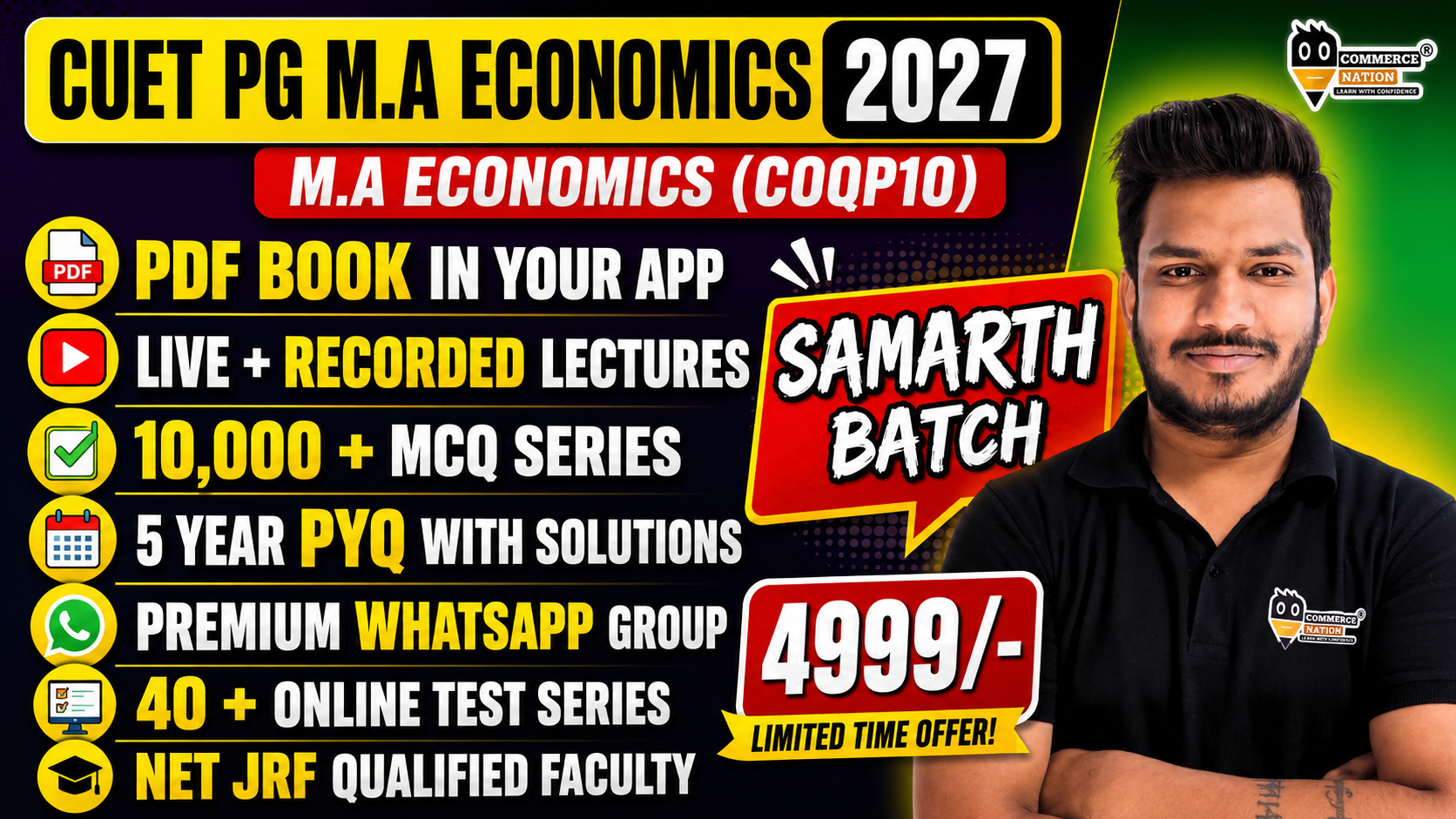 CUET (PG) M.A Economics Entrance 2027 Complete Course 