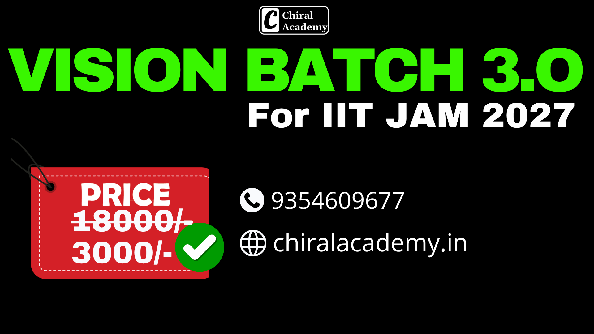 VISION BATCH 3.0 For IIT JAM 2027