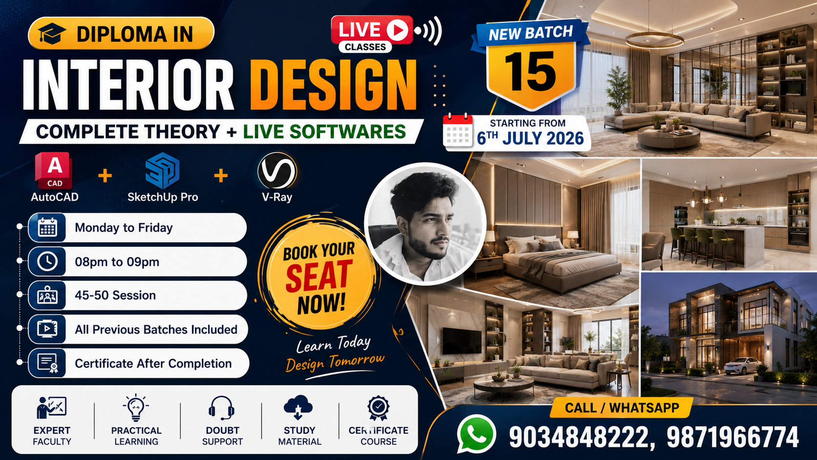 Diploma in Interior Designing Live 🟢