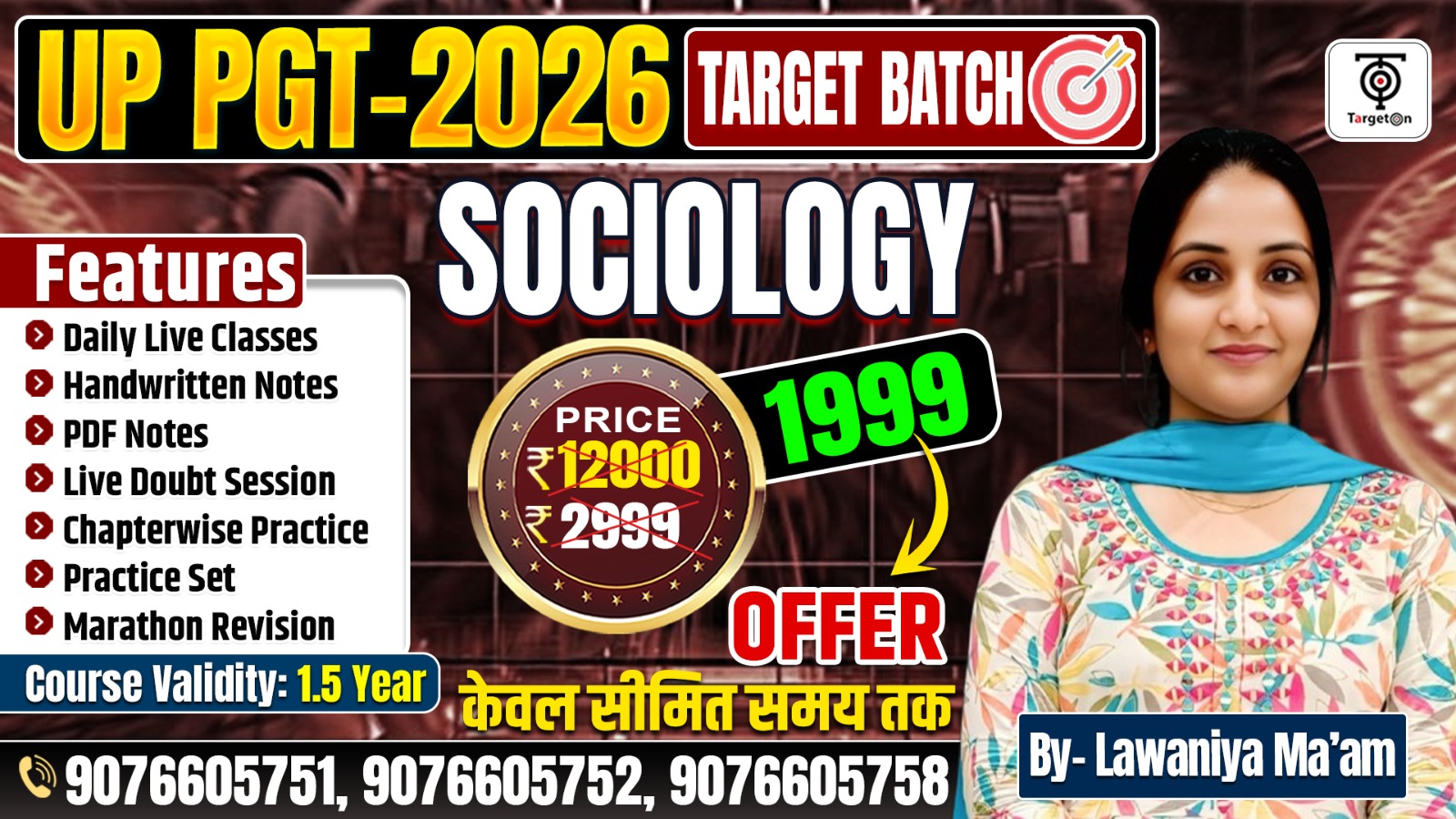 PGT Sociology 2026 - Target Batch