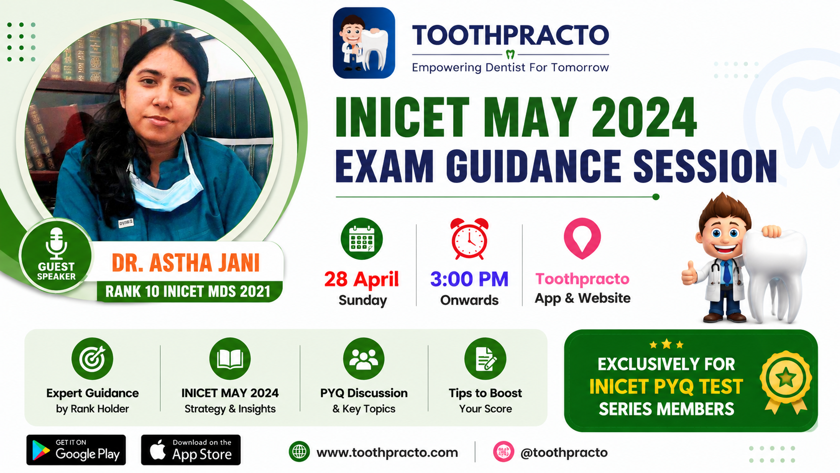 𝙄𝙉𝙄𝘾𝙀𝙏 𝙈𝙖𝙮 2024 𝙀𝙭𝙖𝙢 𝙂𝙪𝙞𝙙𝙖𝙣𝙘𝙚 𝙎𝙚𝙨𝙨𝙞𝙤𝙣 with 𝘿𝙧. 𝘼𝙨𝙩𝙝𝙖 𝙅𝙖𝙣𝙞 