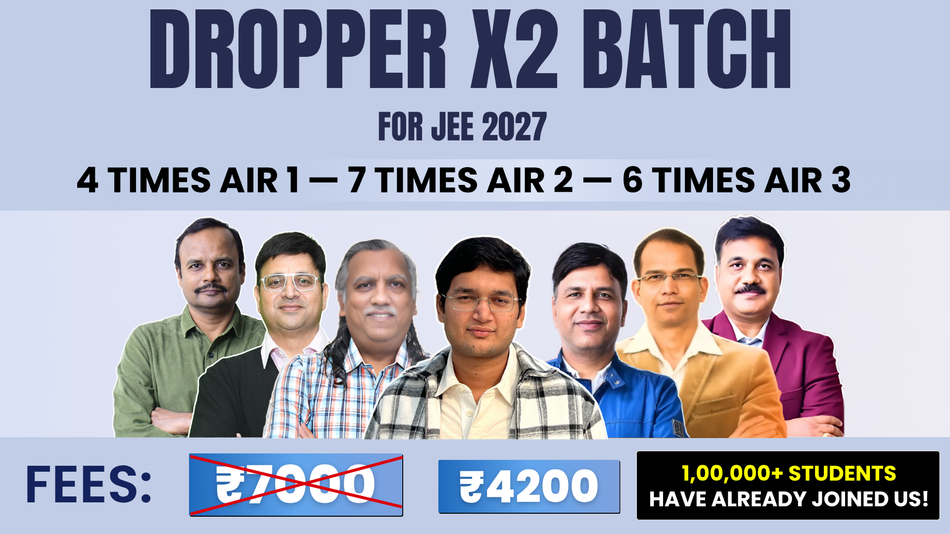 JEE 2027: DROPPER X2 BATCH