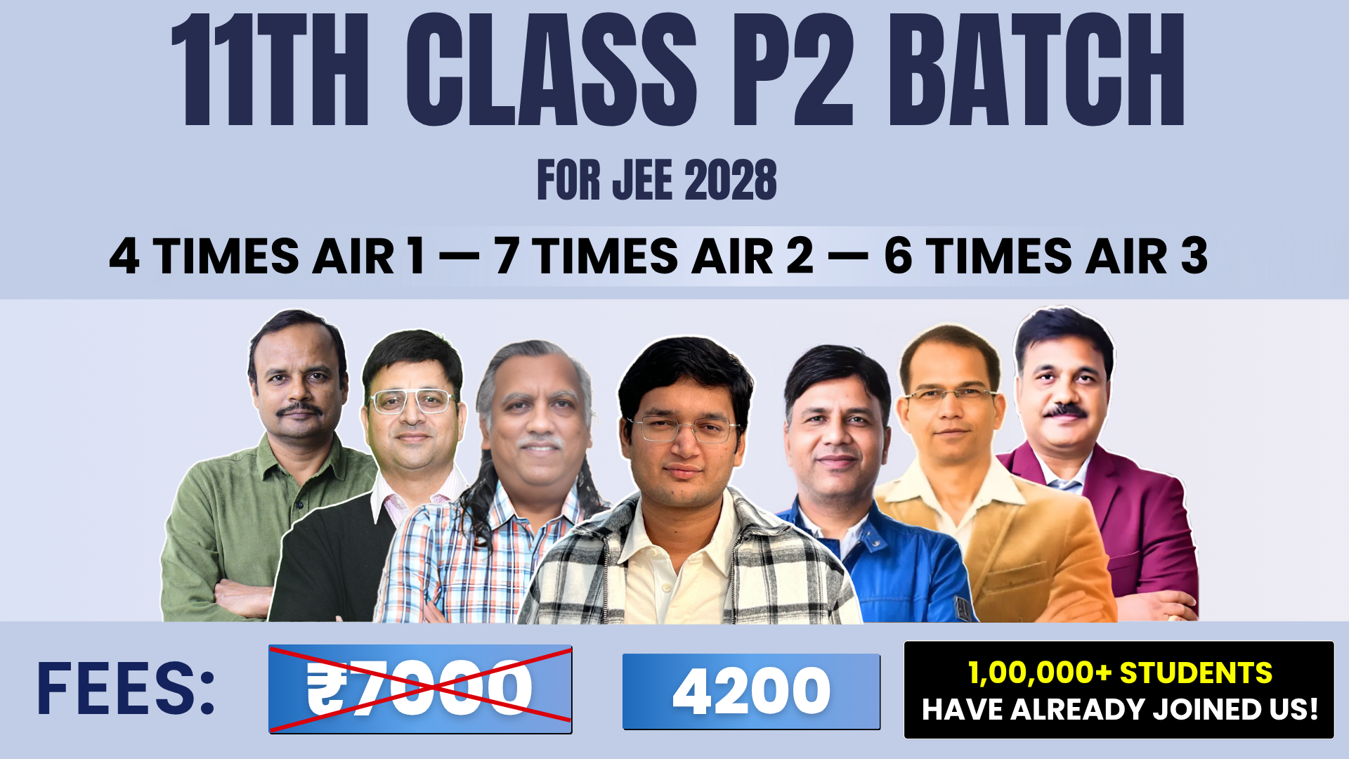 JEE 2028: 11th Class P2 Batch