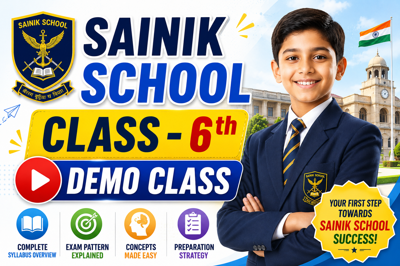 Demo Classes - Sainik School Entrance Exam (Class - 6th) - AISSEE 2026-27