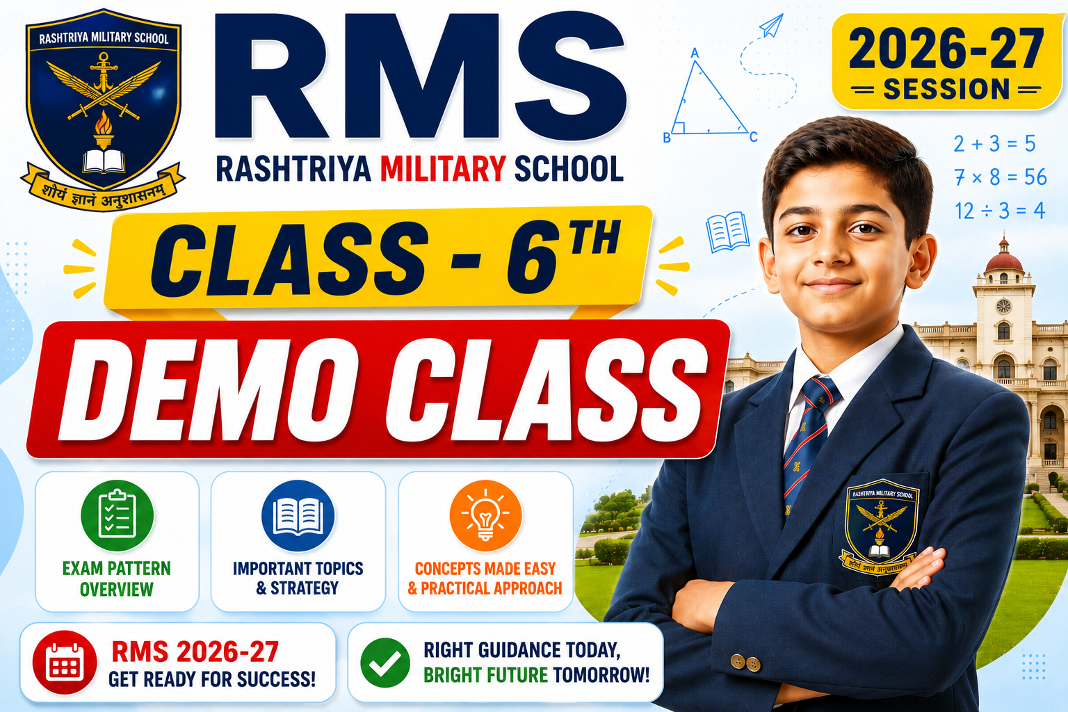 Demo Classes - Military School Entrance Exam (Class - 6th) - RMS 2026-27