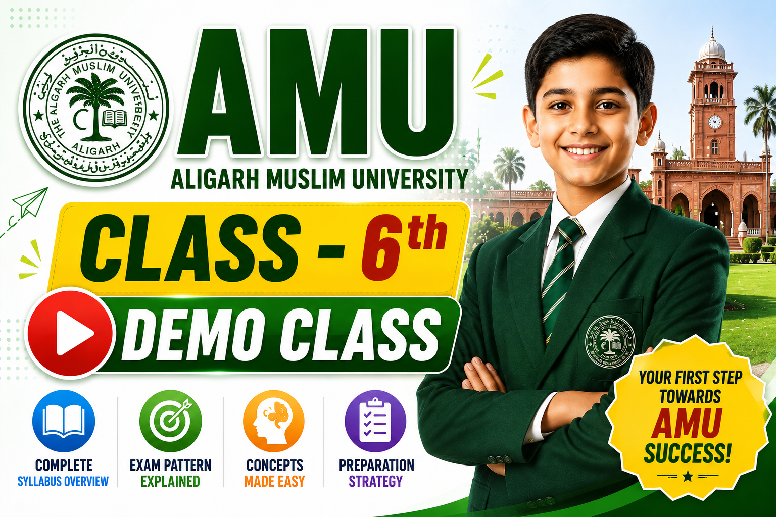 Demo Classes - AMU ENTRANCE EXAM 2027 – CLASS 6