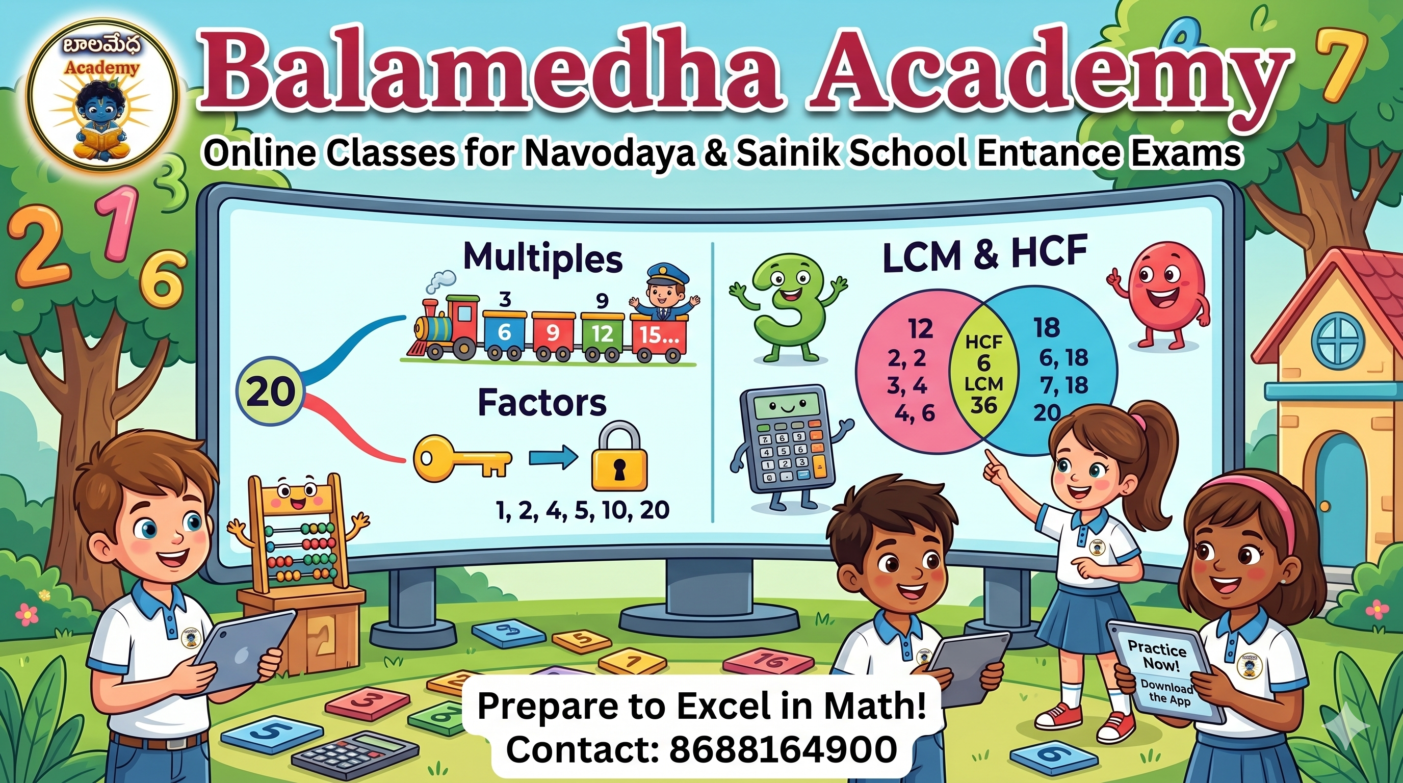 FACTORS & MULTIPLES AND L.C.M & H.C.F